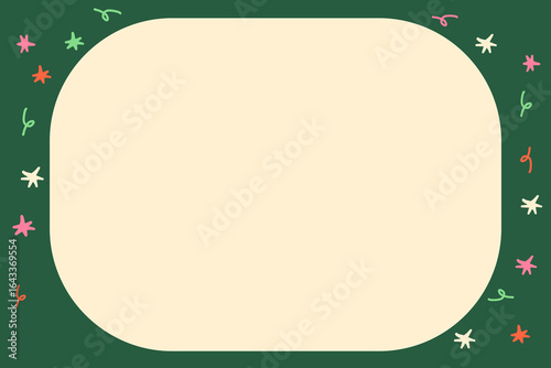 Festive colorful doodle frame vector