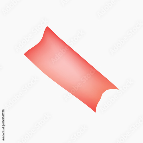 Red ribbon collage element vector