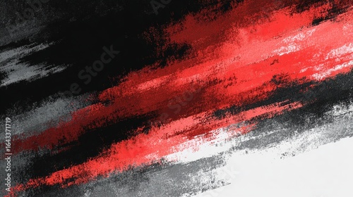 Wallpaper Mural Vibrant abstract painting featuring bold strokes of red, black, and white colors creating a dramatic background Torontodigital.ca