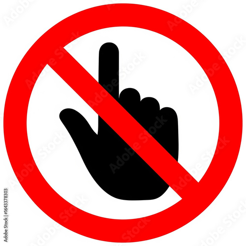 Foto no touching sign