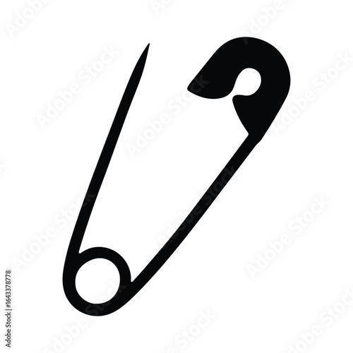 safety pin isolated on white background