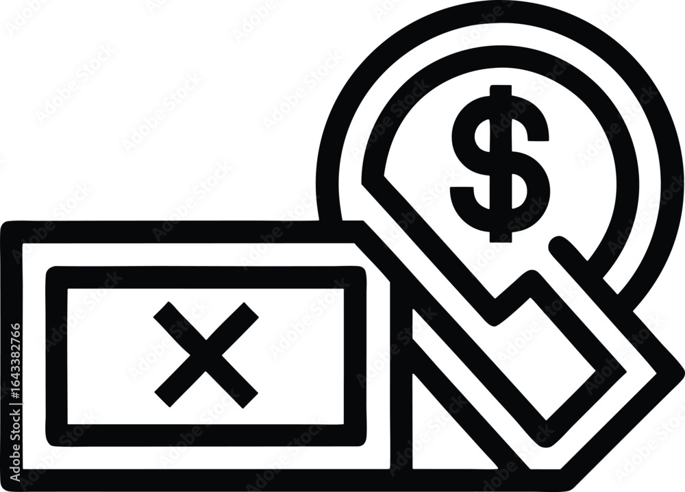 Obraz premium Tax payment vector icon.