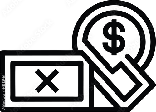 Tax payment vector icon.