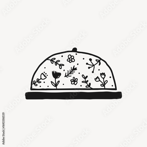 Food service, aesthetic illustration design element vector