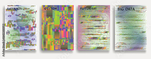 Abstract flow Lines Background . Wavy Stripes . Striped linear pattern . Poster collection with smooth lines .Brochures set with wave lines .Vector .
