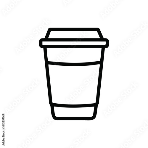 Wallpaper Mural simple-outline-icon-of-a-takeaway-coffee-cup-with-_vector Torontodigital.ca