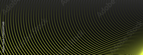 Abstract background with black and yellow curved lines. The background features a gradient with black and yellow hues and a smooth texture. Gradient wave background vector. Green background.