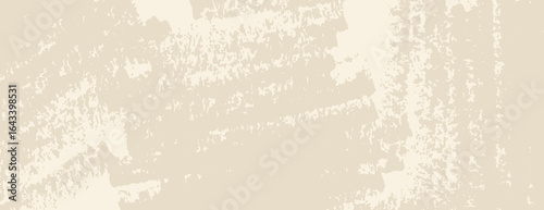 Beige background with a textured, distressed style. The beige color and rough texture give the background a vintage, rustic feel. Brush stroke texture background. Beige background vector.