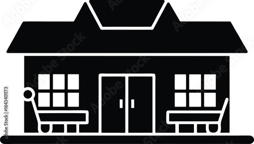 supermarket vector icon.