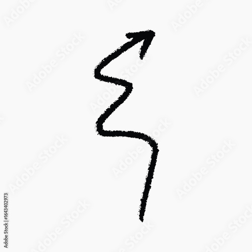 Abstract squiggly arrow illustration vector
