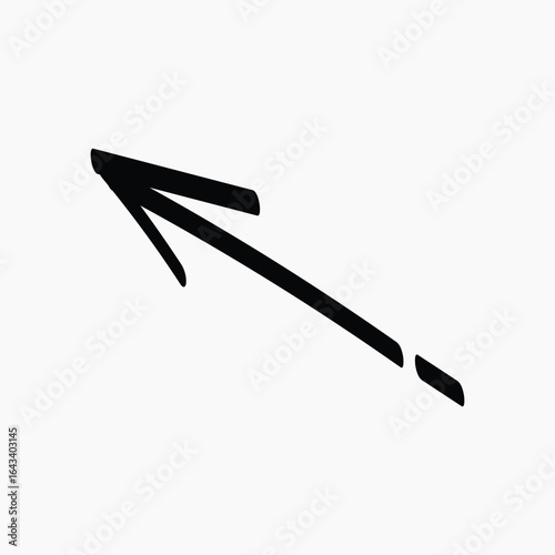 Black arrow pointing upwards illustration vector