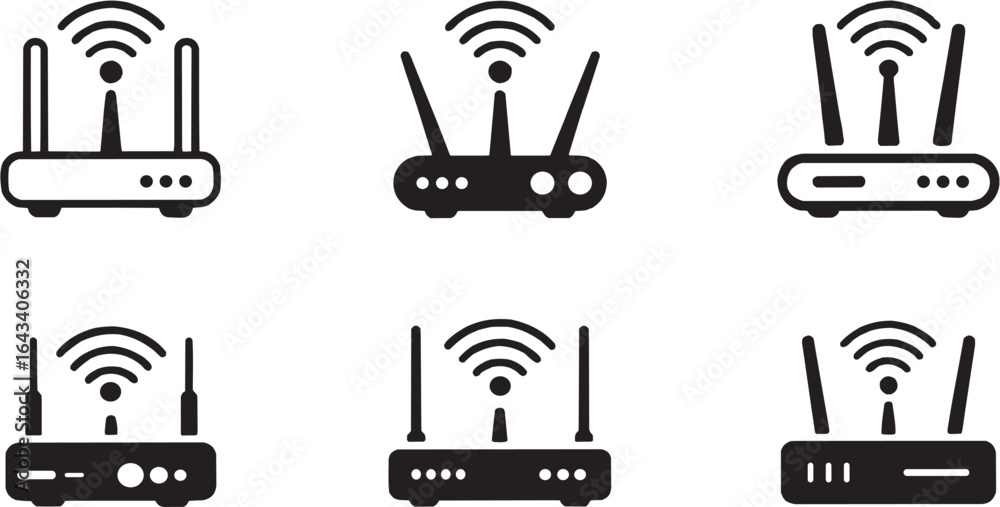 Fototapeta premium WiFi Router Icon