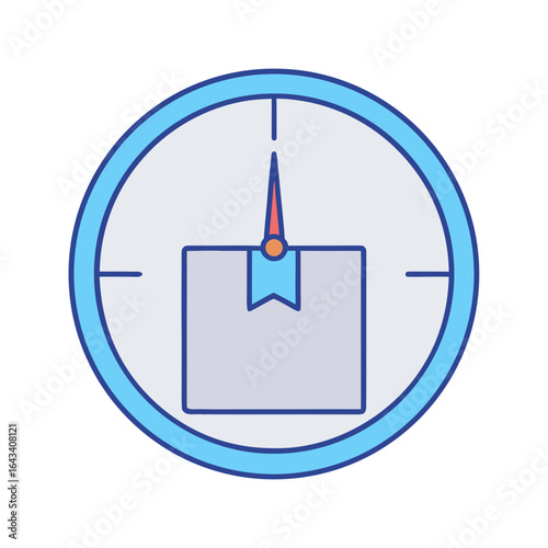 Package delivery time tracking concept icon