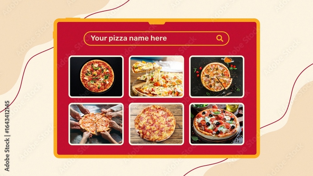 Restaurant Delivery Menu Web Search Deal Intro Opener Stock Template ...