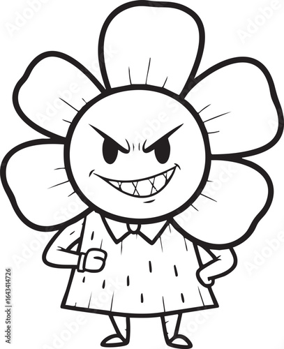 Mischievous Flower With Cheeky Smile