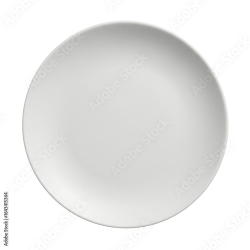 Billede på lærred Empty white plate for food, a top view mockup