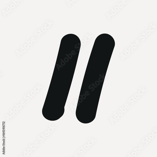 Minimalist black parallel lines on a light, element vector