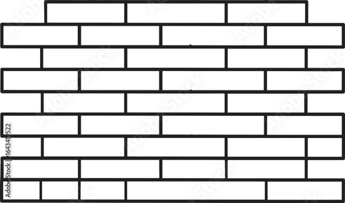 Brick Wall Icon in Black Silhouette | Vector Format