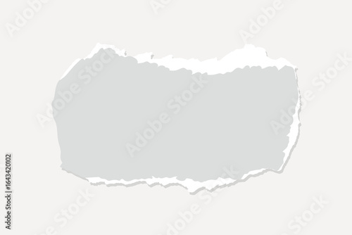 Torn paper texture with rough edges, element vector