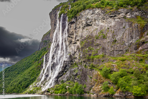 waterfall in the mountains
