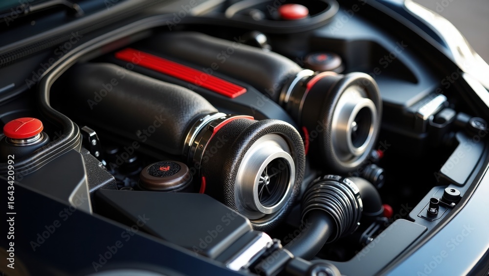 Fototapeta premium Motor de coche moderno 