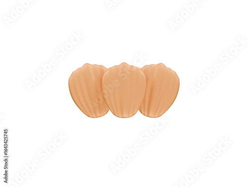 madeleines icon 3d illustration render