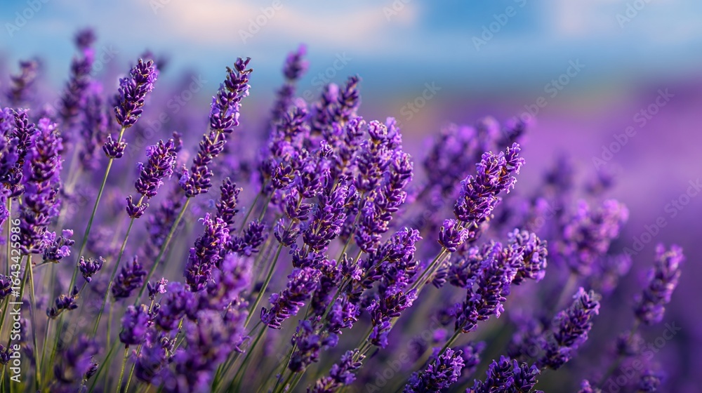 Fototapeta premium Lavender Flowers Swaying in the Field