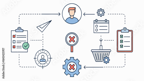 Monoline Survey & Feedback Icon Set — Clipboard Checklists, Rating Stars, Chat Bubbles, Charts & Forms