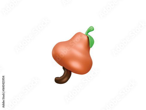cashew icon 3d illustration render