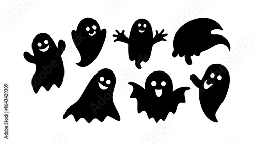 Adorable and Spooky Ghost Collection cute Halloween