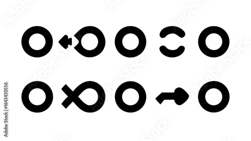 Black Infinity Symbol Silhouette abstract endless