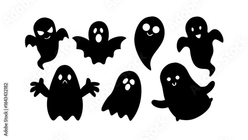 Cute and Spooky Ghost Silhouettes halloween spirit