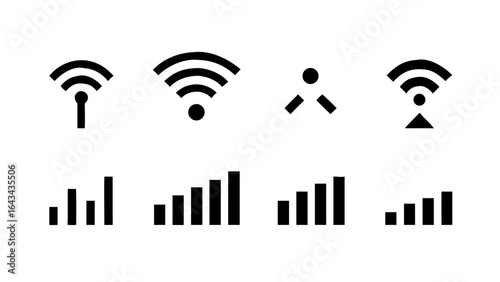Wireless router and signal waves wifi internet