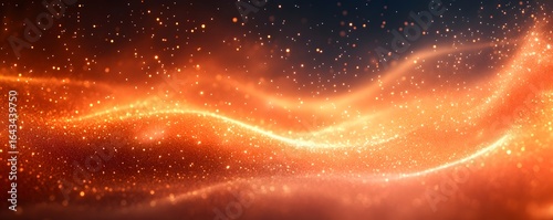 Download orange nebula background with glowing particles for free space galaxy wallpaper design