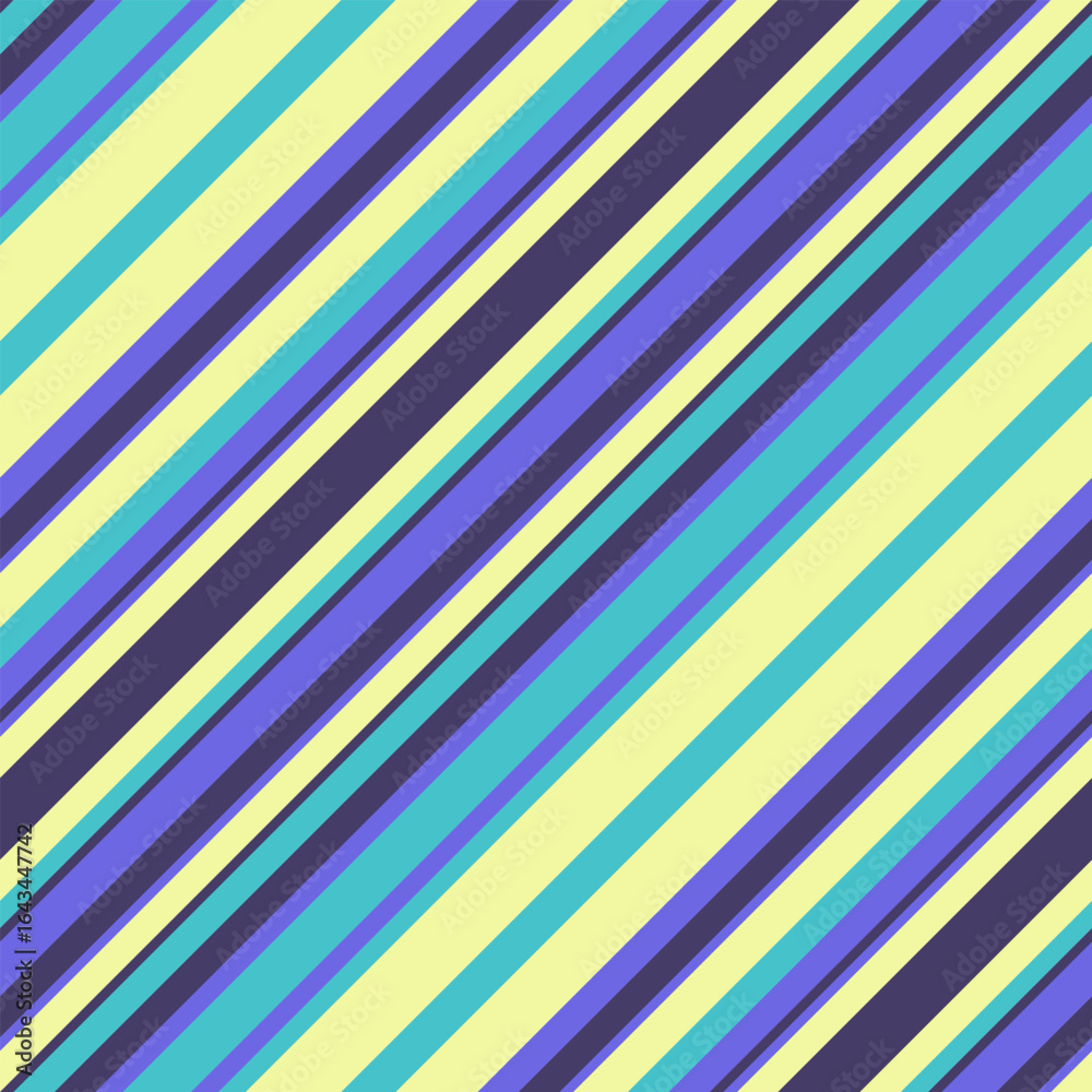 Obraz premium Vibrant diagonal stripes in pastel yellow, teal, and purple create a dynamic, modern pattern.