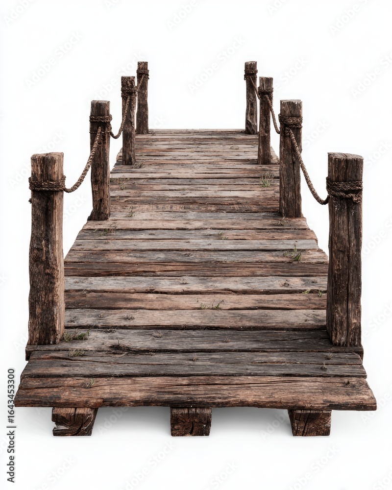 Naklejka premium Wooden dock extends into distance