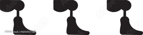 Prosthetic Leg Outline Icon Simple Vector Illustration. thin line outline set or collection