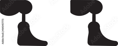Prosthetic Leg Outline Icon Simple Vector Illustration. thin line outline set or collection
