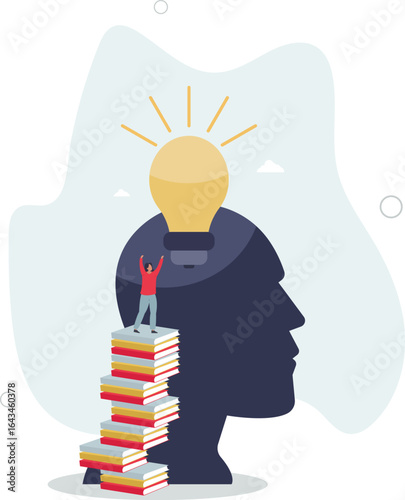 Mental hygiene and self development.Character with healthy mentality self-learning .human life.