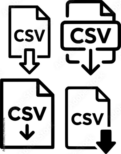 Csv file download icon 