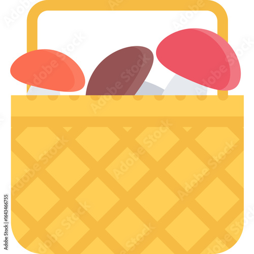 Basket of wild mushrooms