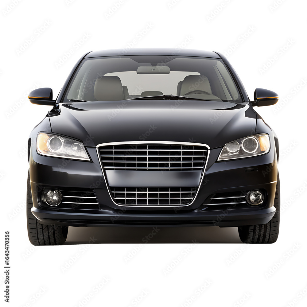 Naklejka premium Black Luxury Car Isolated PNG for Design and Advertising