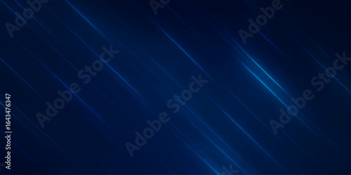 Abstract Blue Neon Light Streaks Background with Motion Blur and Glow Effect.