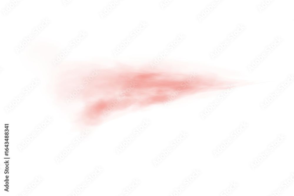Fototapeta premium Transparent Red Cloud Effect with Soft Mist and Vapor Texture