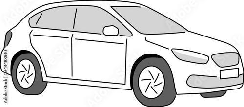 シンプルな自動車のイラスト