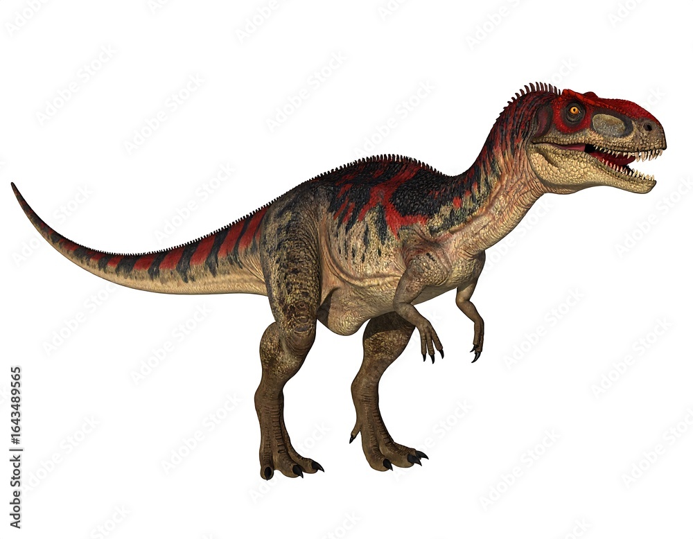 3D rendered dinosaur, side view 3D rendered dinosaur, side view