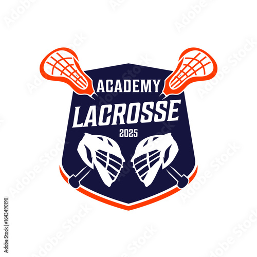 Lax Lacrosse Logo Team Sports Academy Template Vector