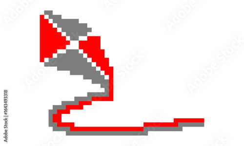 design logo kite vector pixel art