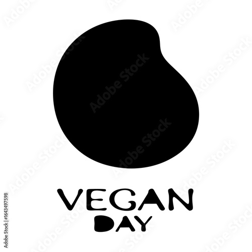 Celebrating World Vegan Day with a Bold Black Bean Silhouette Design