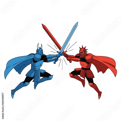 vector illustration of a knight